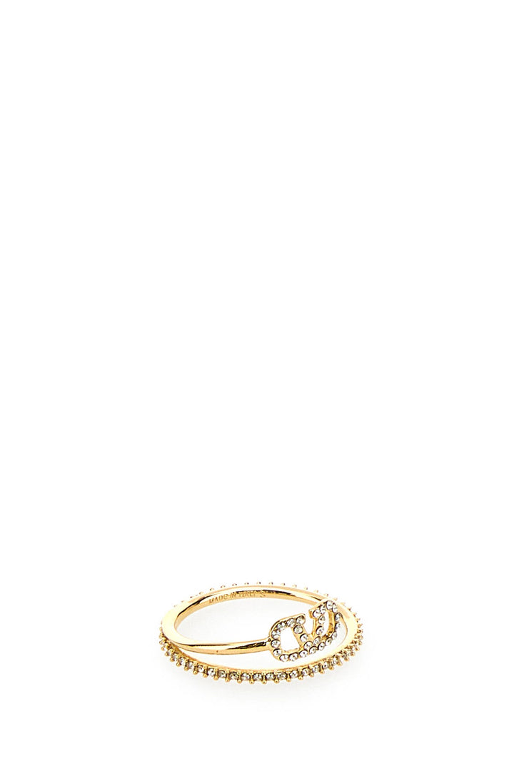 Gold metal VLogo Signature ring