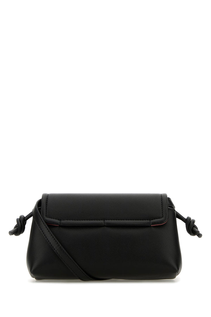 Black leather VLogo crossbody bag