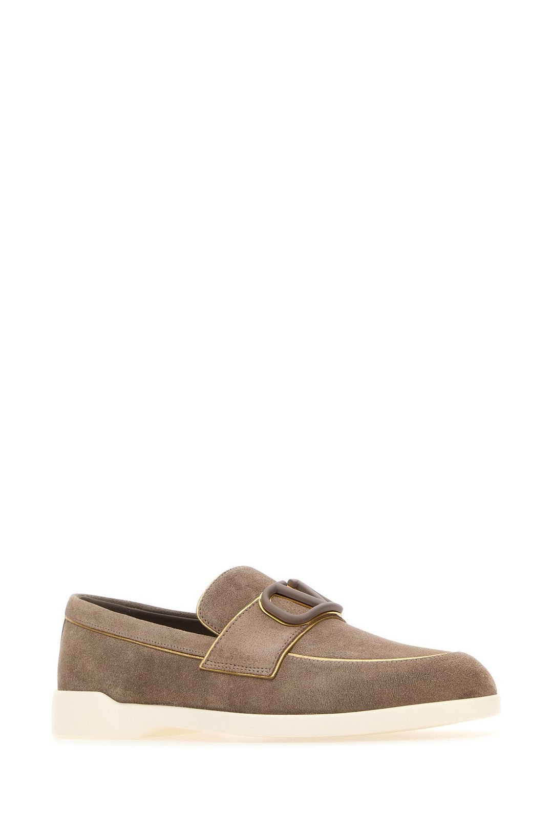 Dove grey suede VLogo loafers