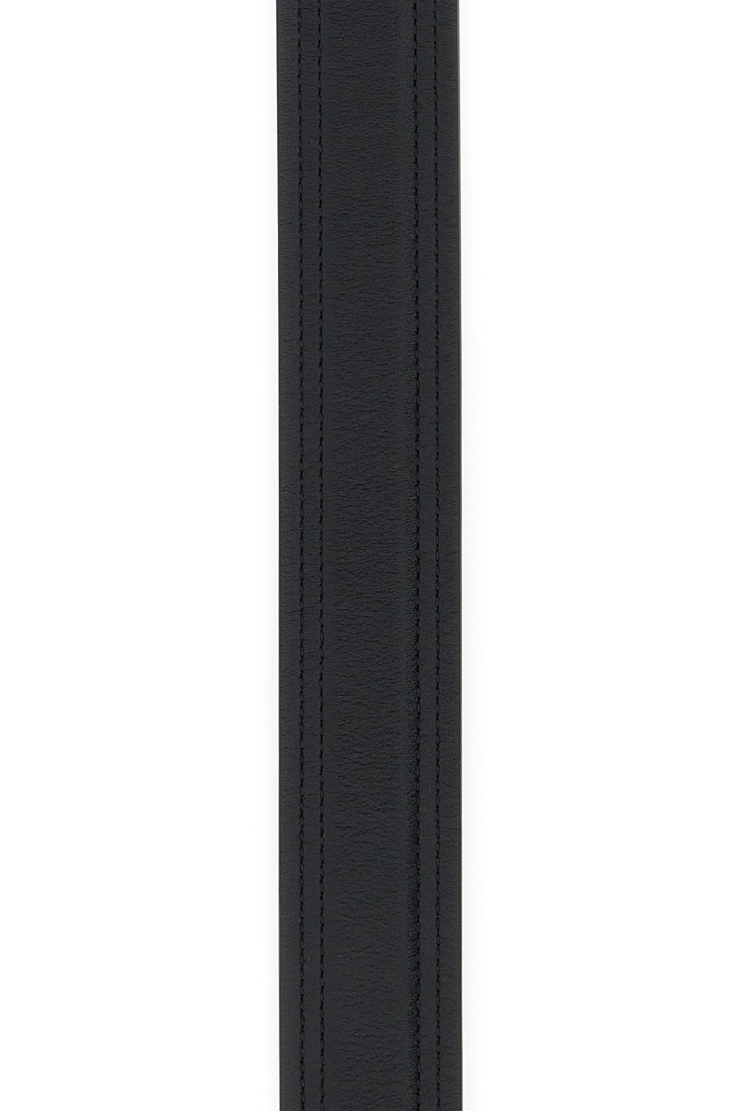 Black leather reversible belt