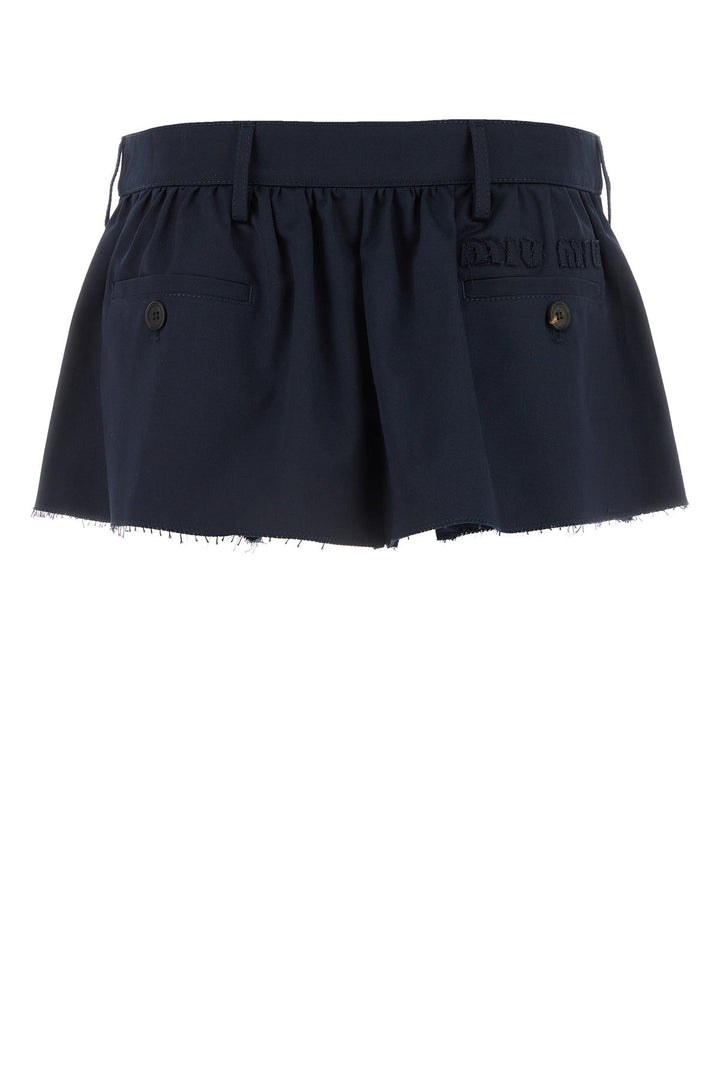 Midnight blue cotton mini skirt