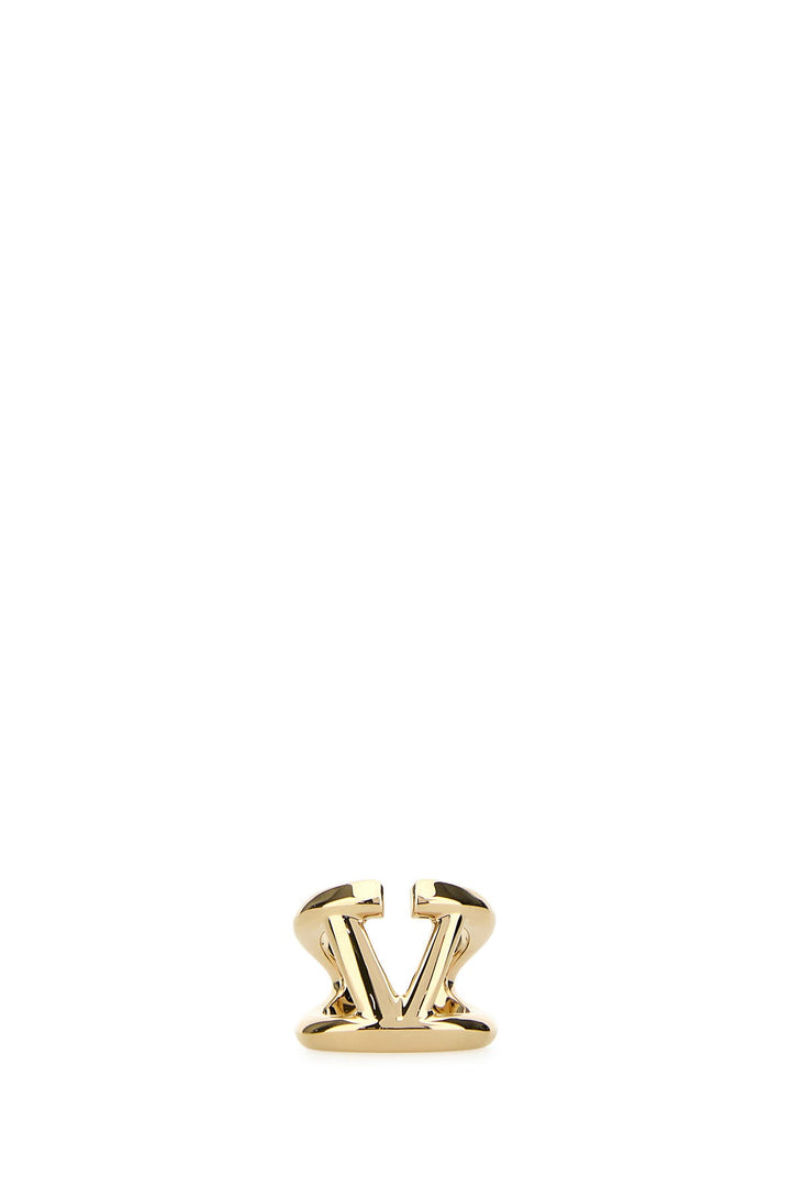 Gold metal VLogo Signature ring