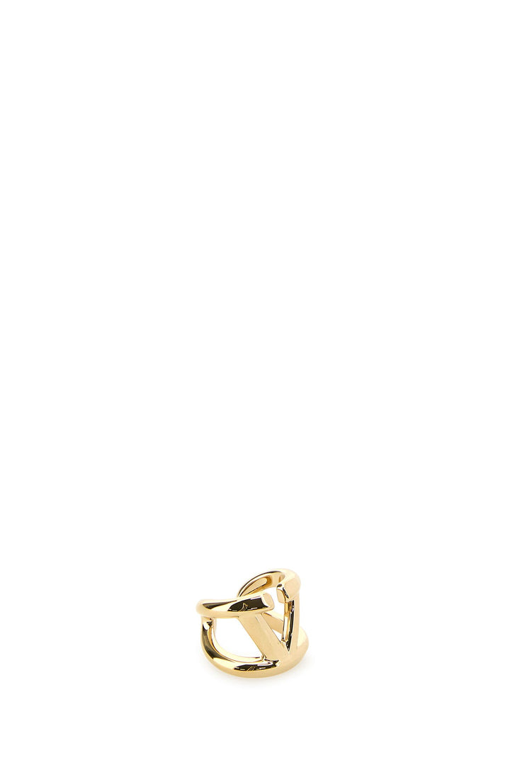 Gold metal VLogo Signature ring