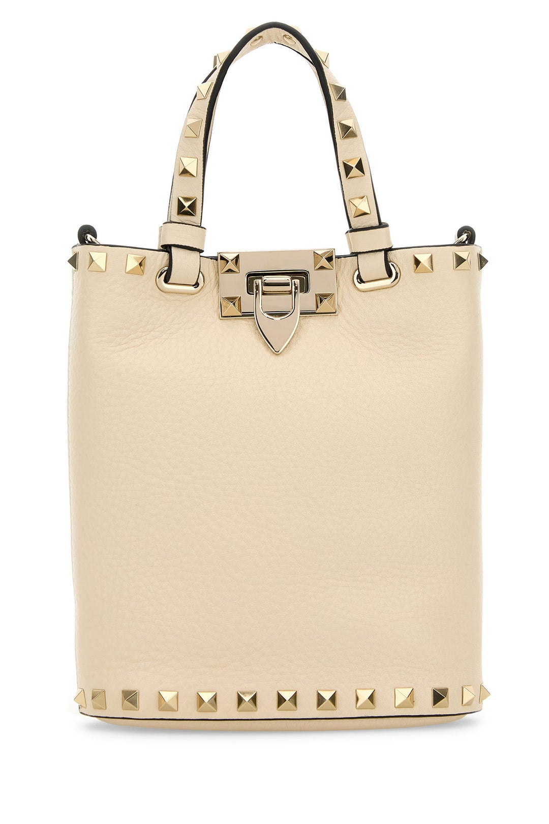 Cream leather Rockstud handbag