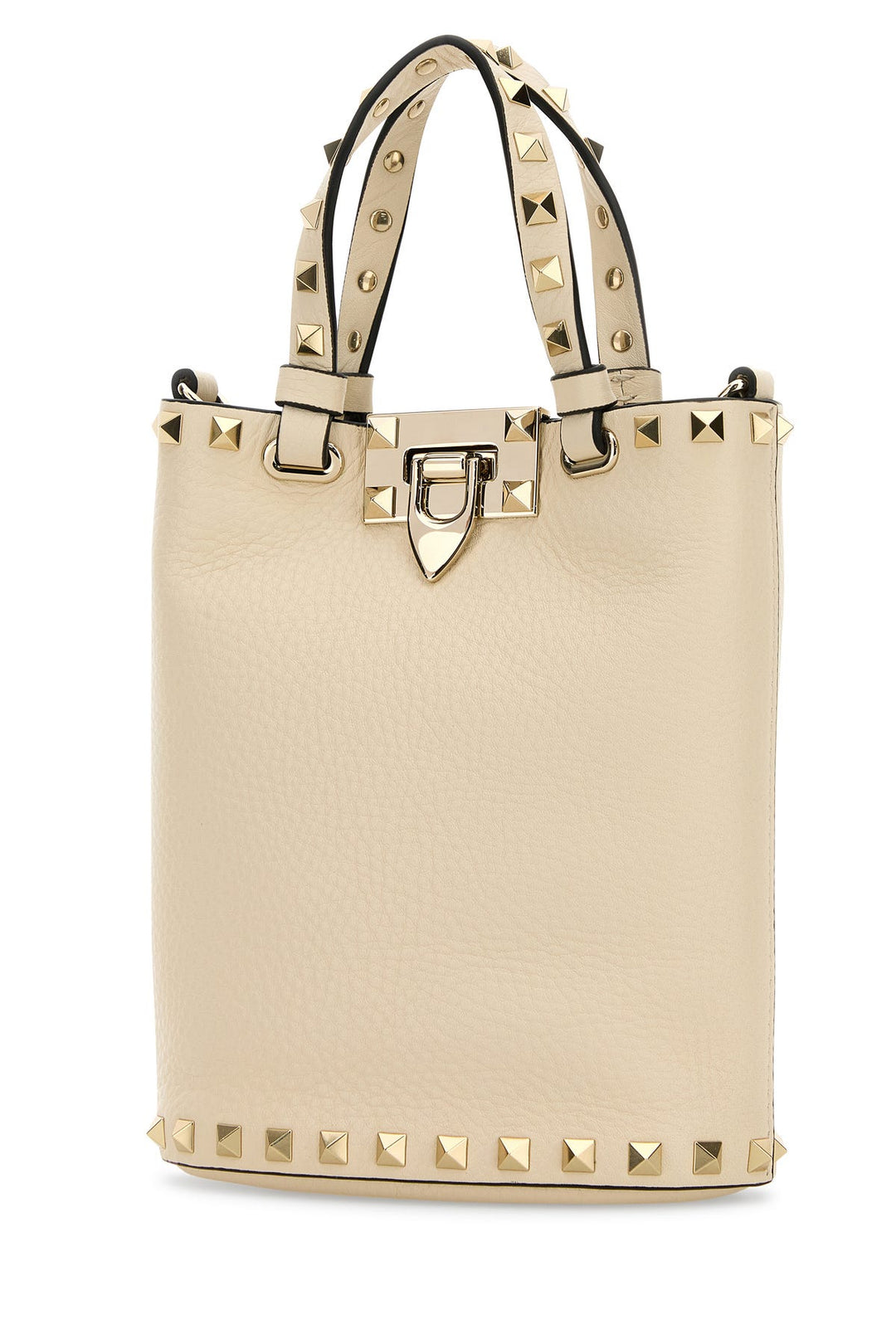 Cream leather Rockstud handbag