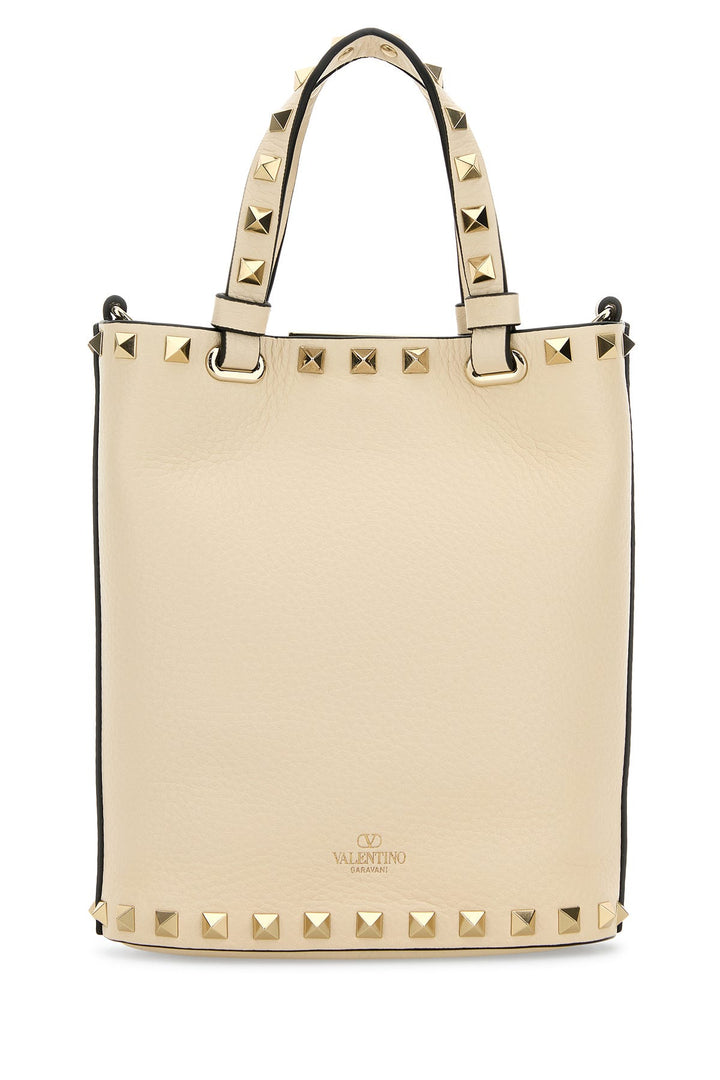 Cream leather Rockstud handbag