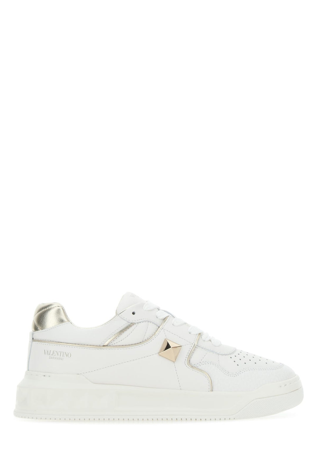 White nappa leather One Stud sneakers