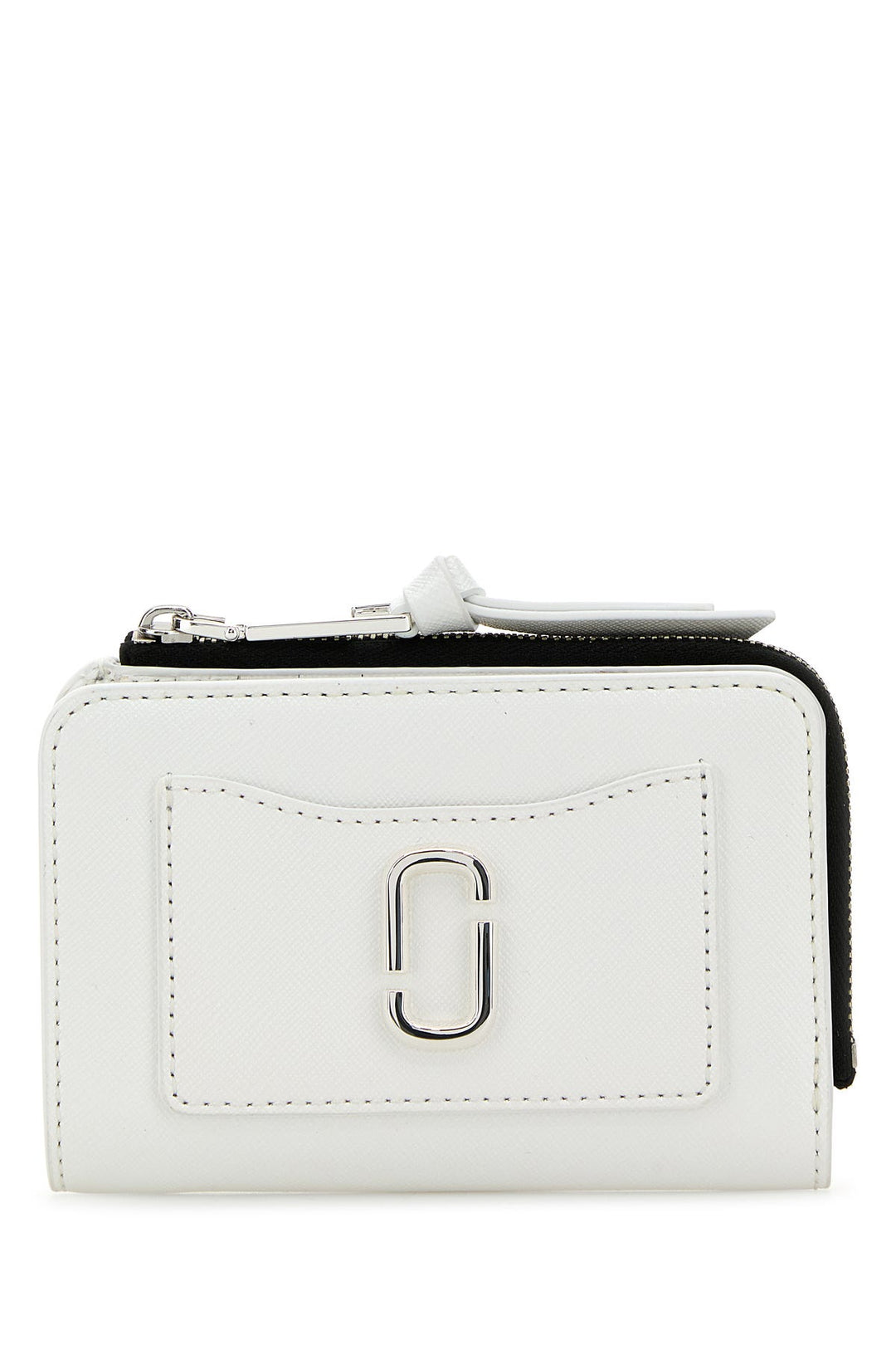 White leather Utility Snapshot DTM Slim wallet