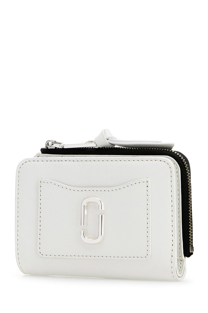 White leather Utility Snapshot DTM Slim wallet