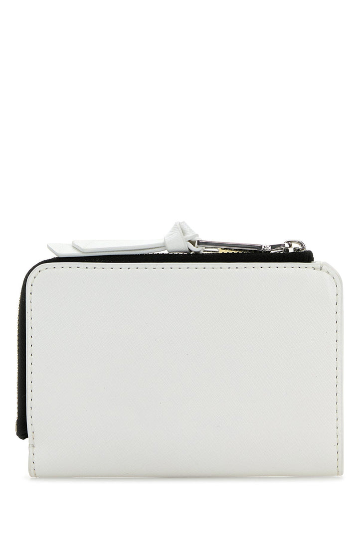 White leather Utility Snapshot DTM Slim wallet