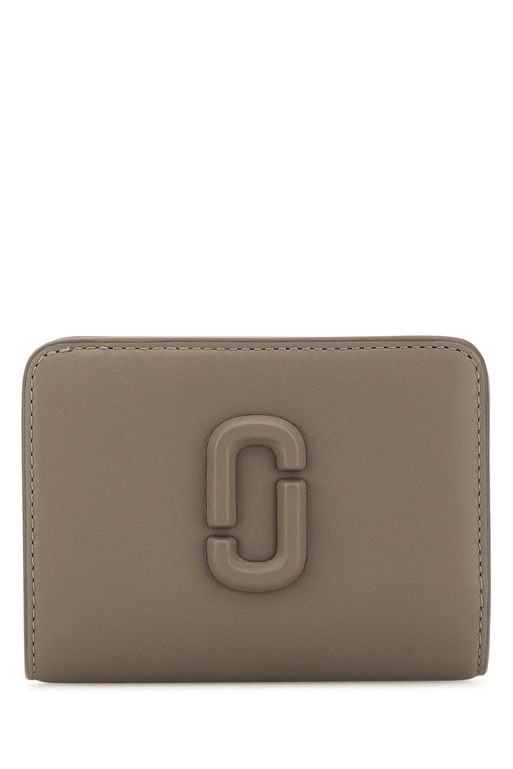 Dove grey leather mini The Covered J Marc wallet