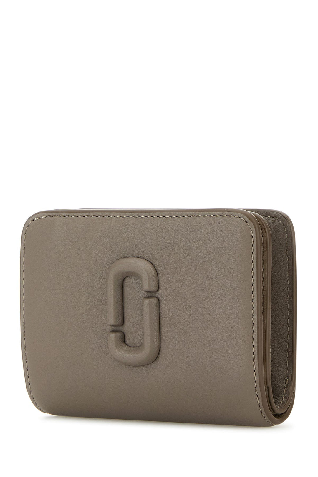 Dove grey leather mini The Covered J Marc wallet