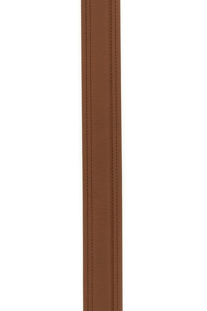 Caramel leather reversible belt