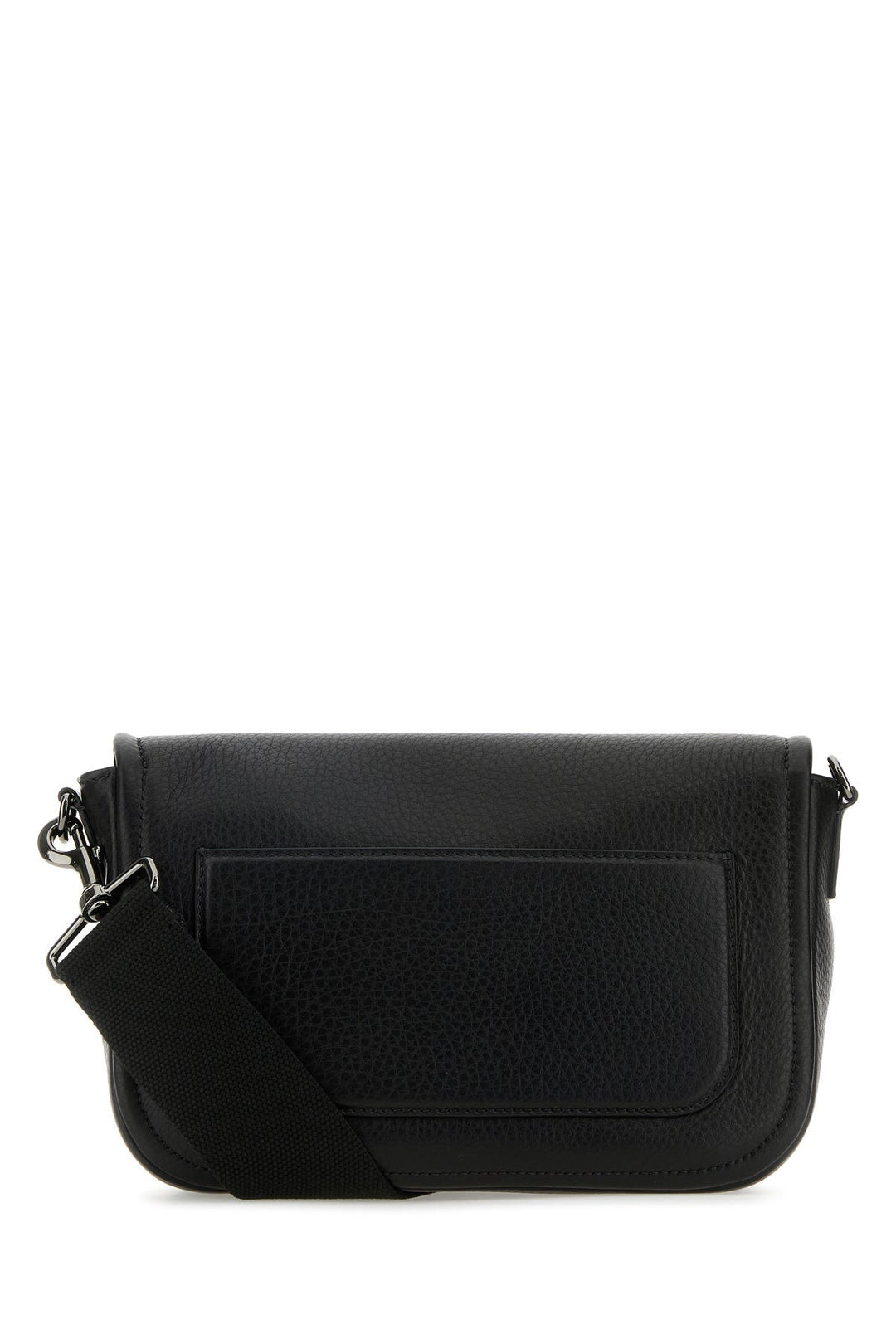 Black leather VLogo crossbody bag