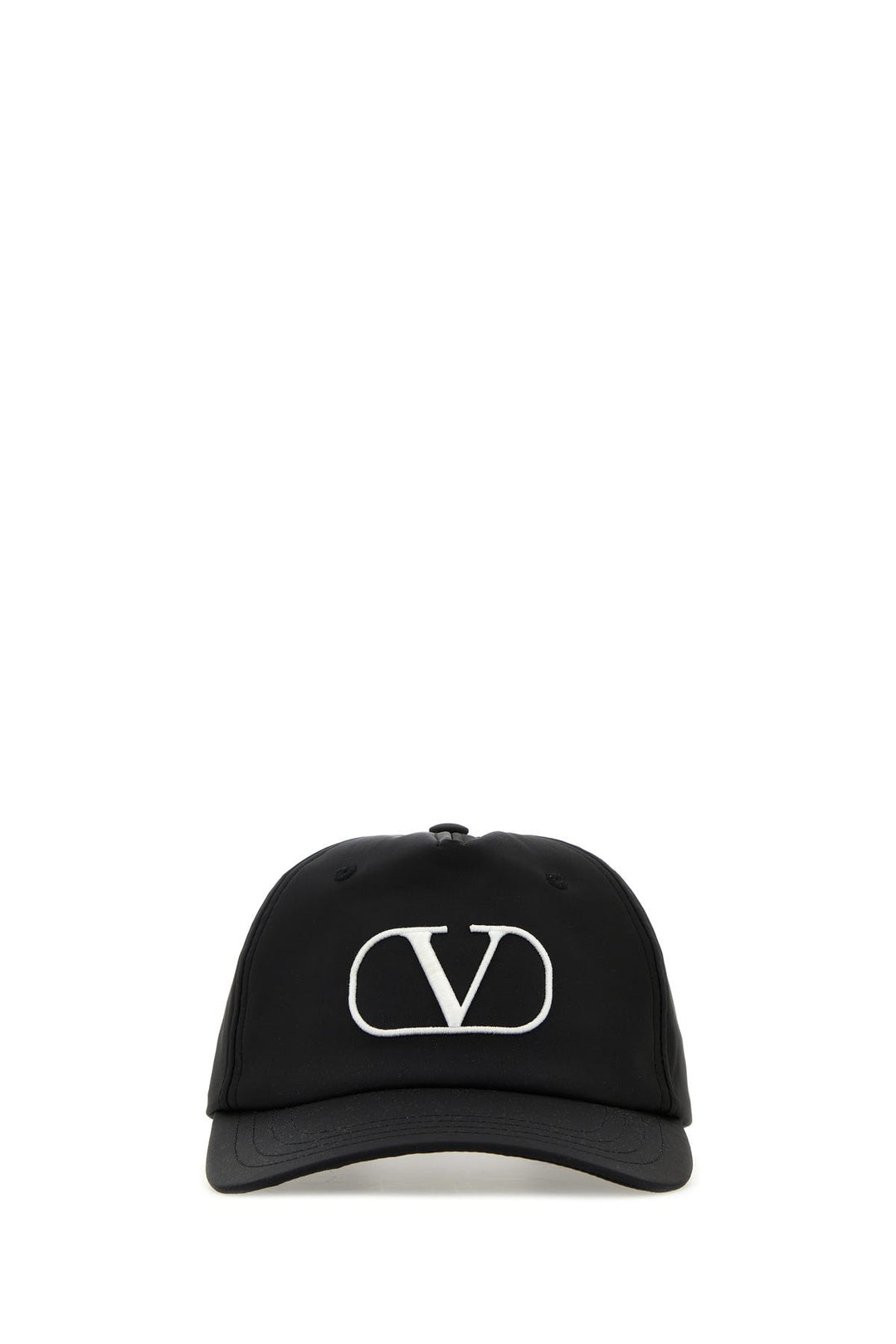 Black polyester blend baseball cap