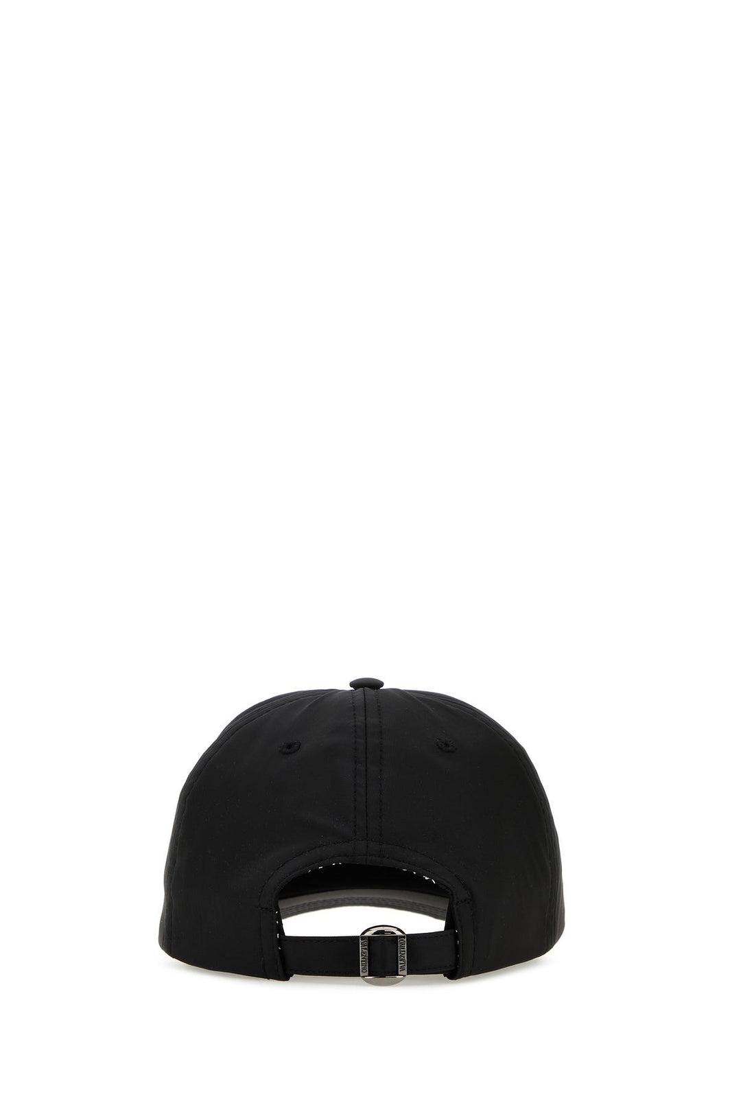 Black polyester blend baseball cap