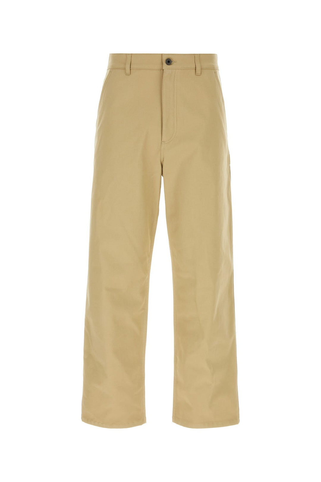 Beige stretch cotton pant