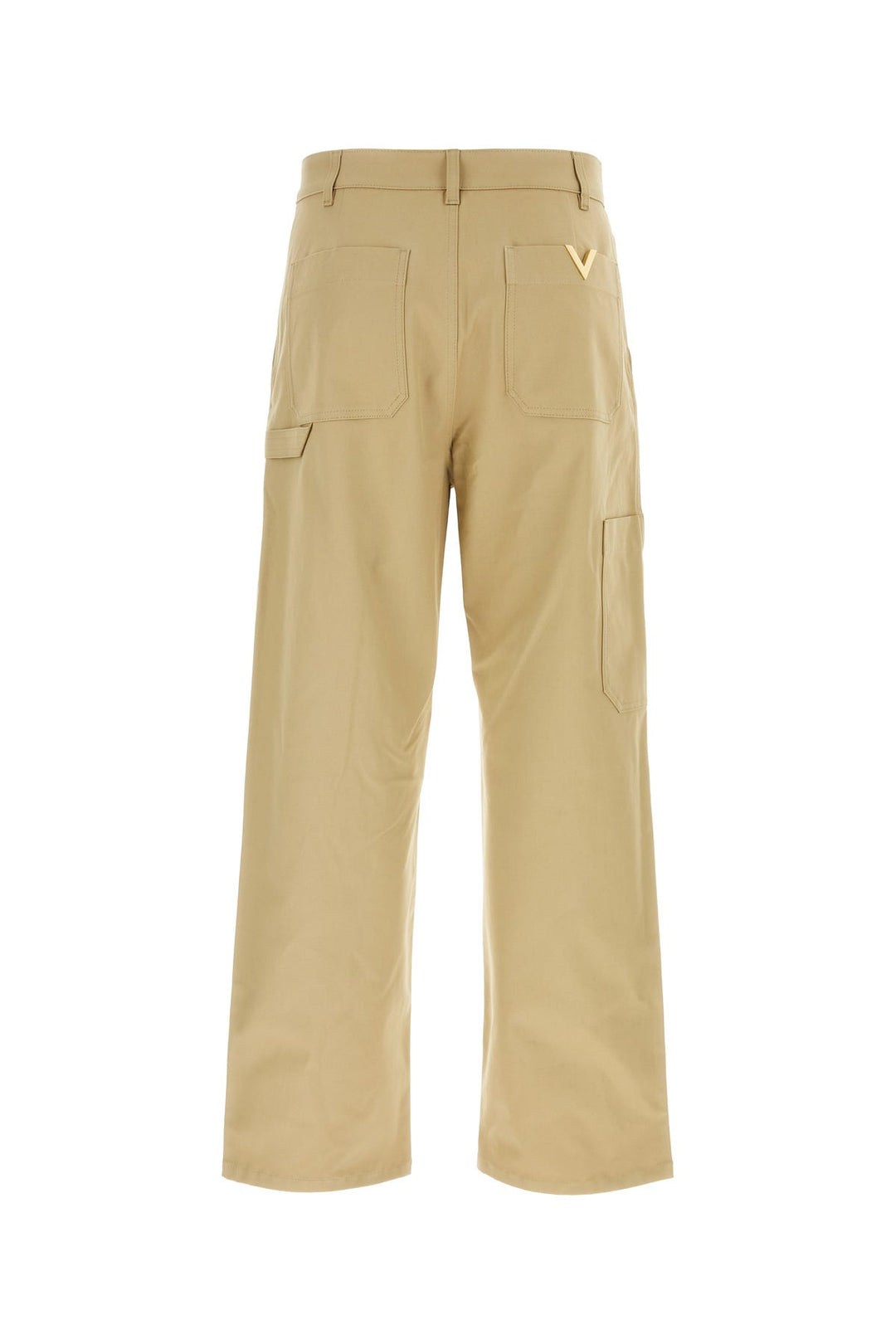 Beige stretch cotton pant