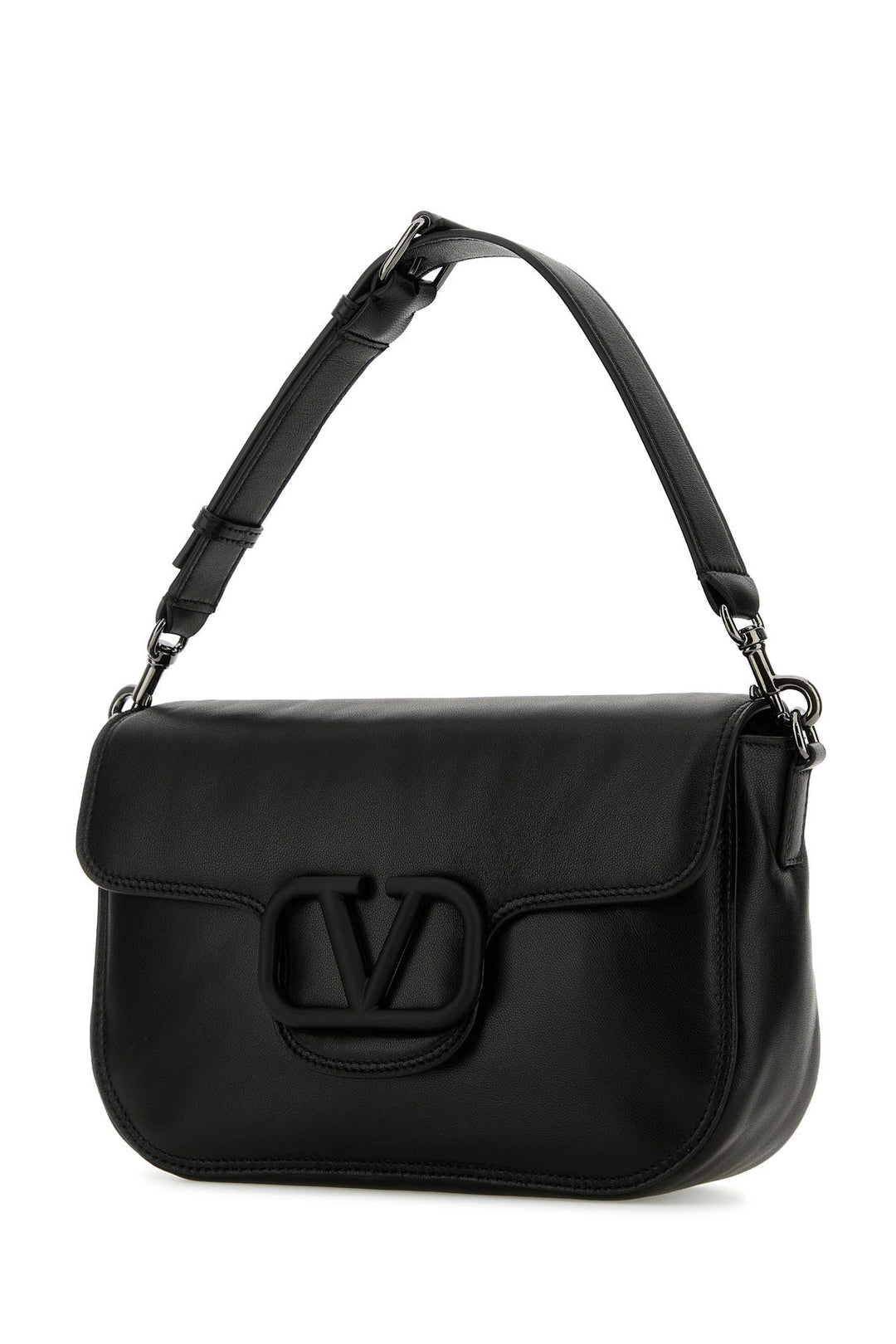 Black leather LocÃ² handbag