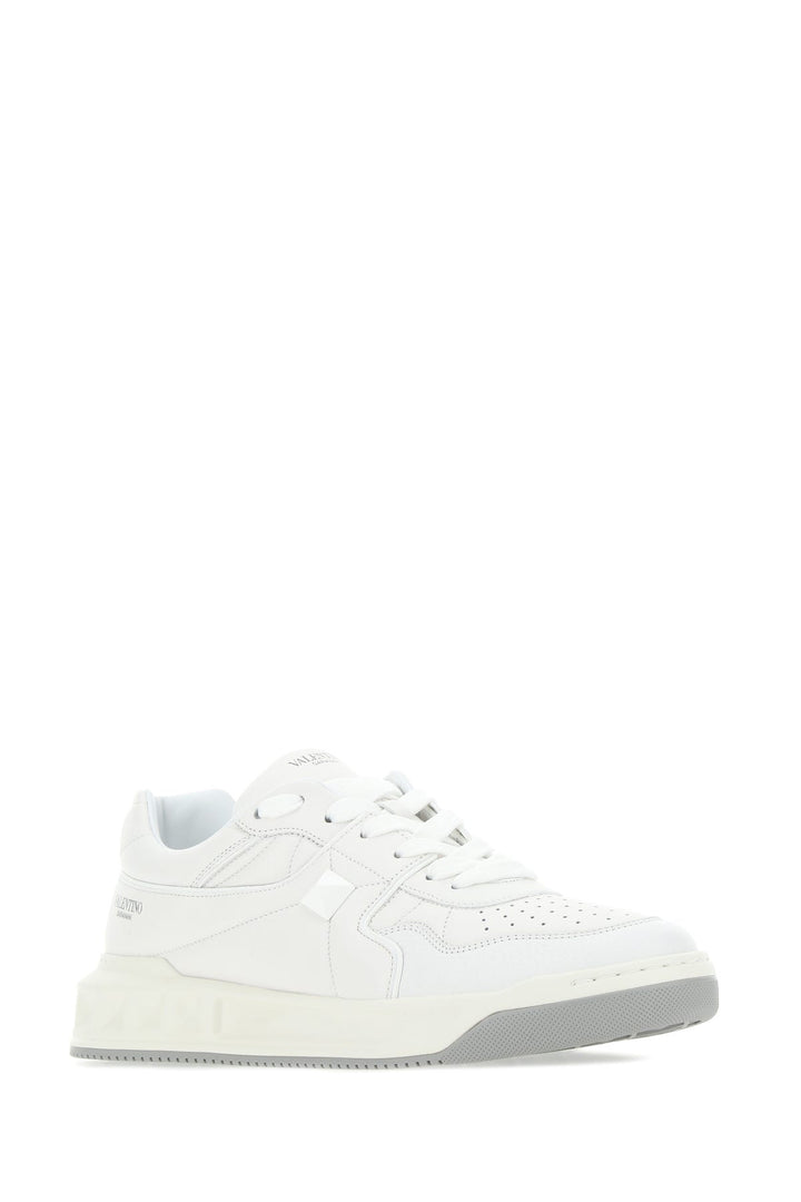 White nappa leather One Stud sneakers