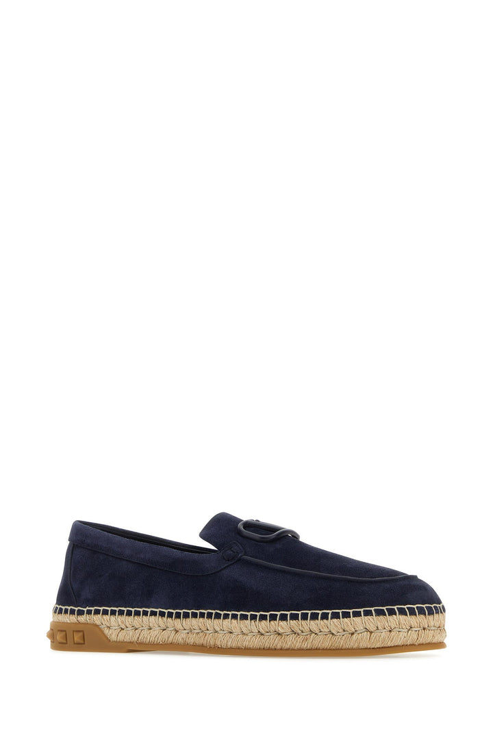 Navy blue split-leather Leisure Flows espadrilles