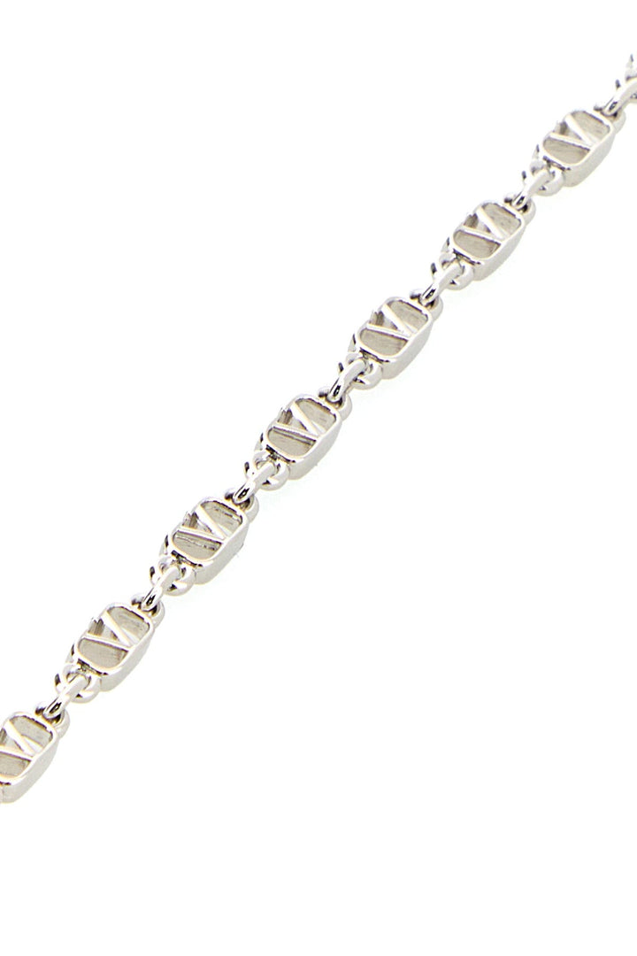 Silver metal VLogo bracelet