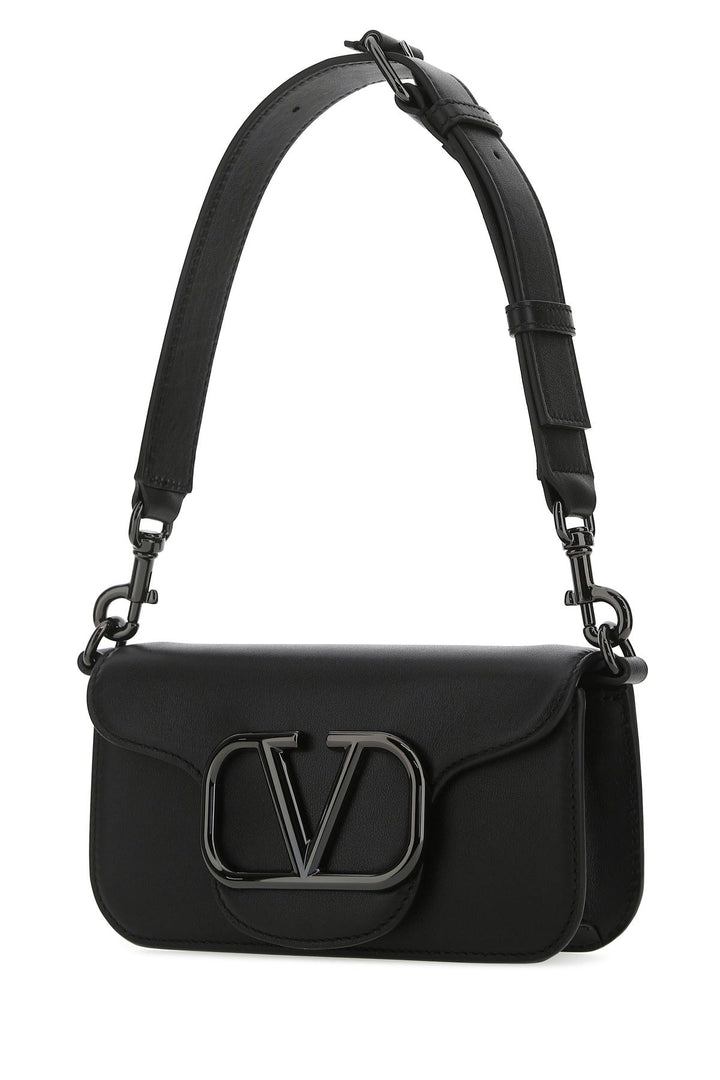 Black leather LocÃ² shoulder bag