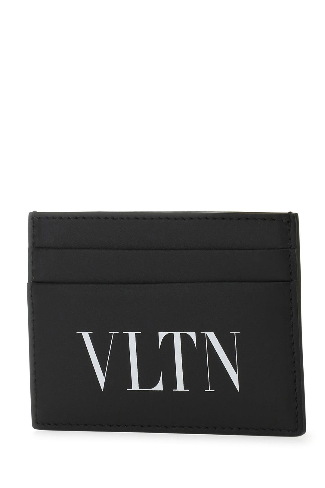 Black leather card holder