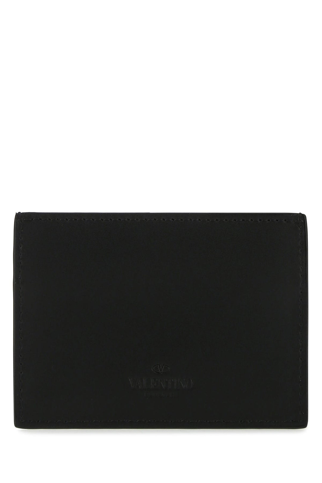 Black leather card holder