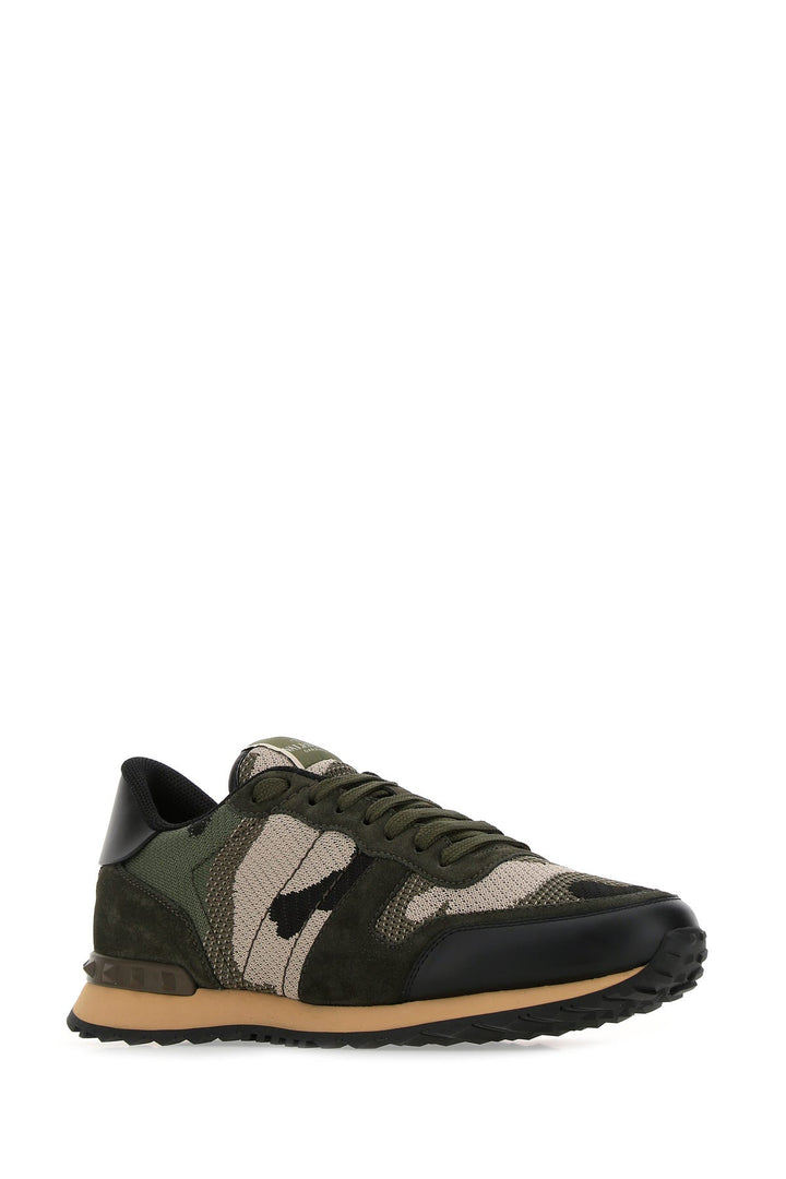 Multicolor fabric and leather Rockrunner Camouflage sneakers