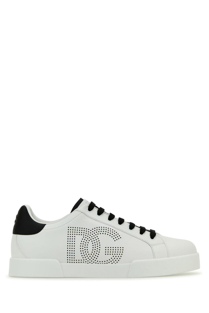 White nappa leather Portofino sneakers