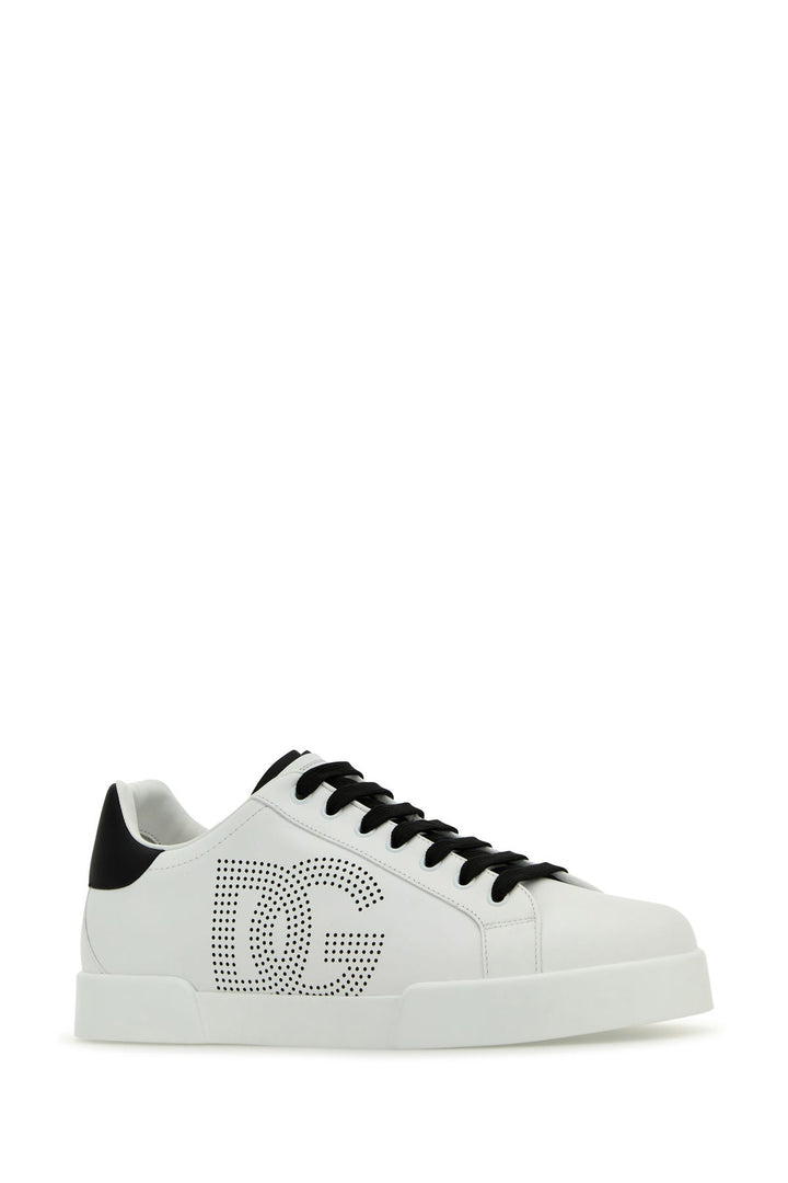 White nappa leather Portofino sneakers