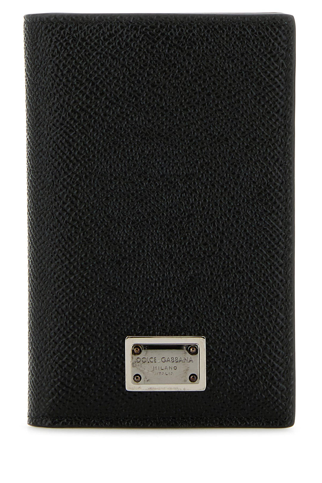 Black leather card holder