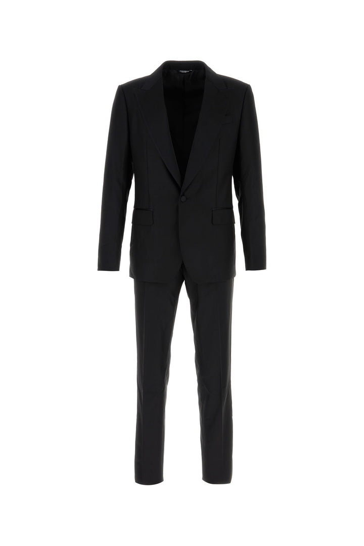 Black wool blend suit