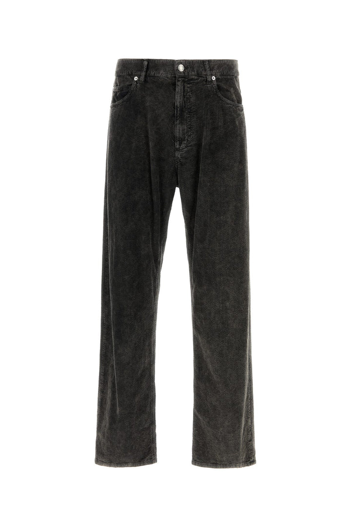 Charcoal stretch corduroy pant