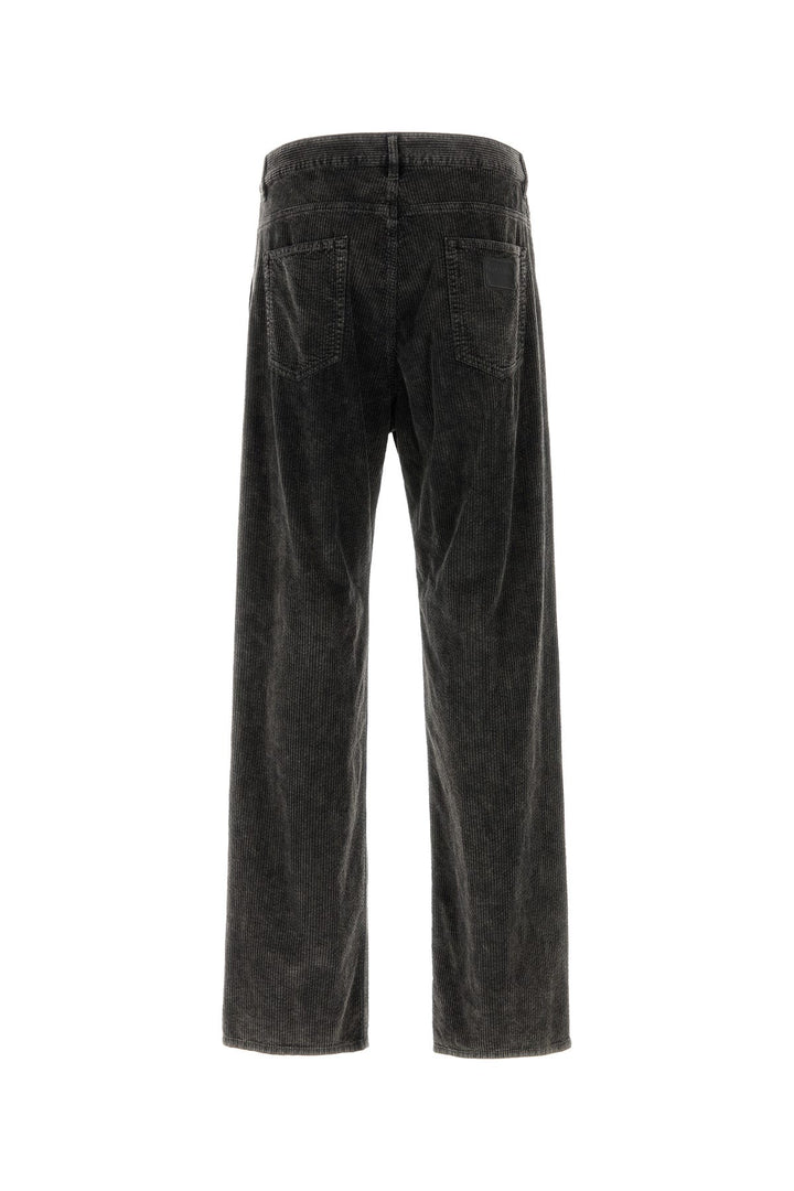 Charcoal stretch corduroy pant