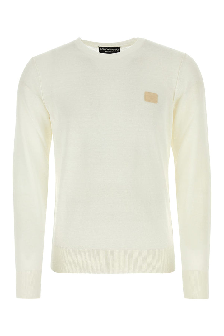 Ivory linen blend sweater