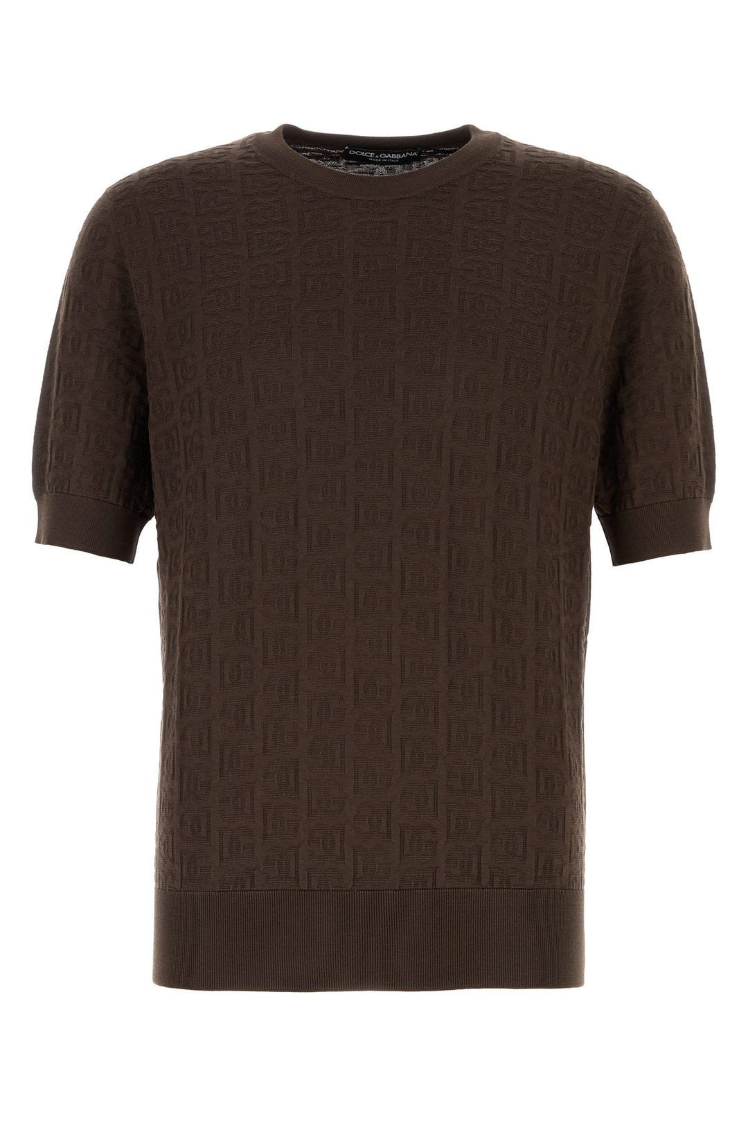 Brown silk t-shirt