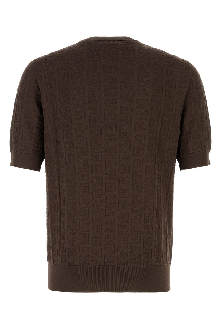 Brown silk t-shirt