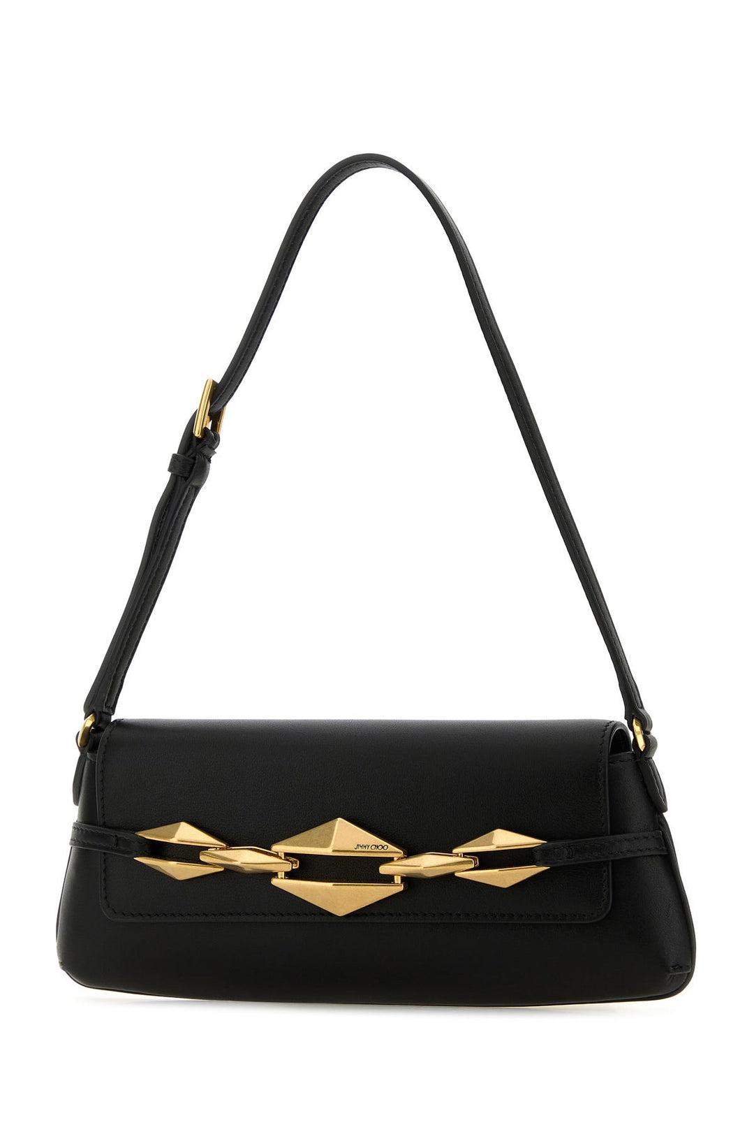 Black leather Diamond shoulder bag