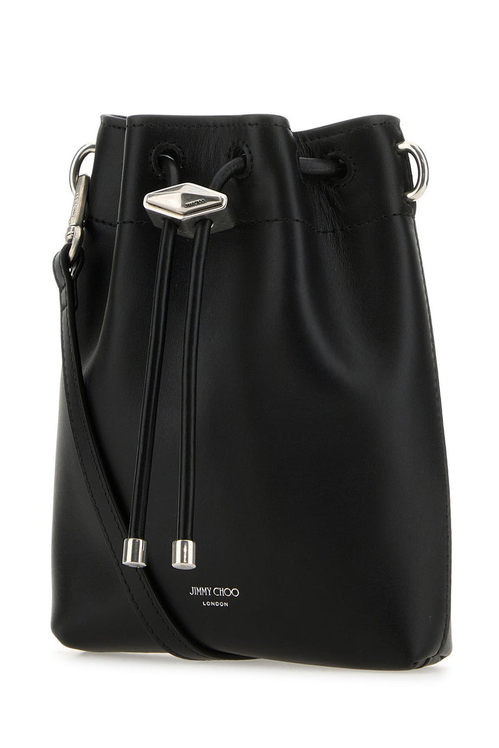 Black leather Bon Bon bucket bag