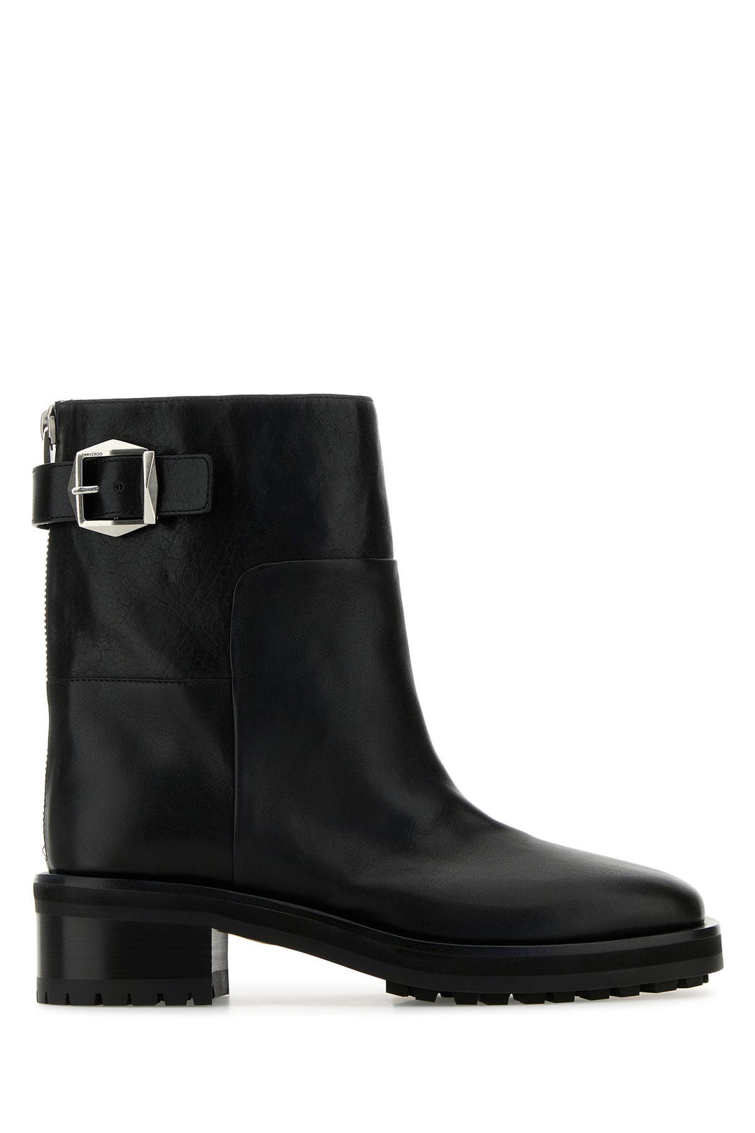 Black leather Brooklyn ankle boots