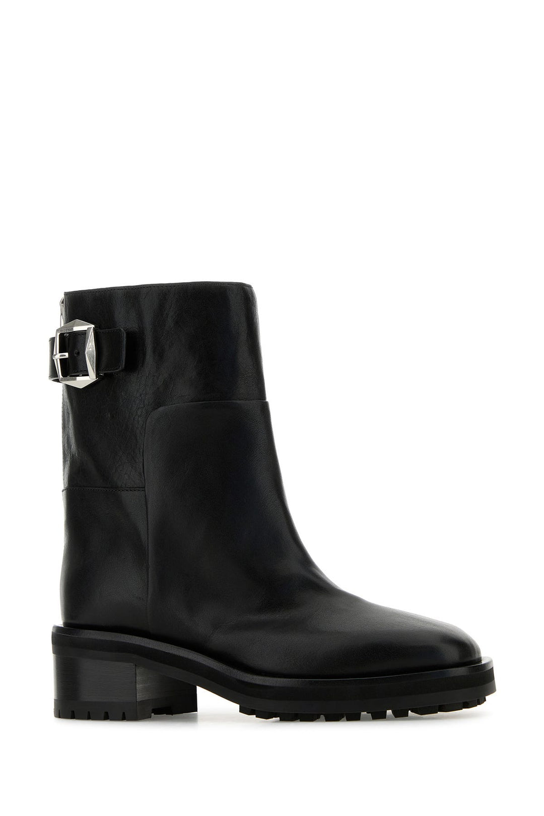 Black leather Brooklyn ankle boots