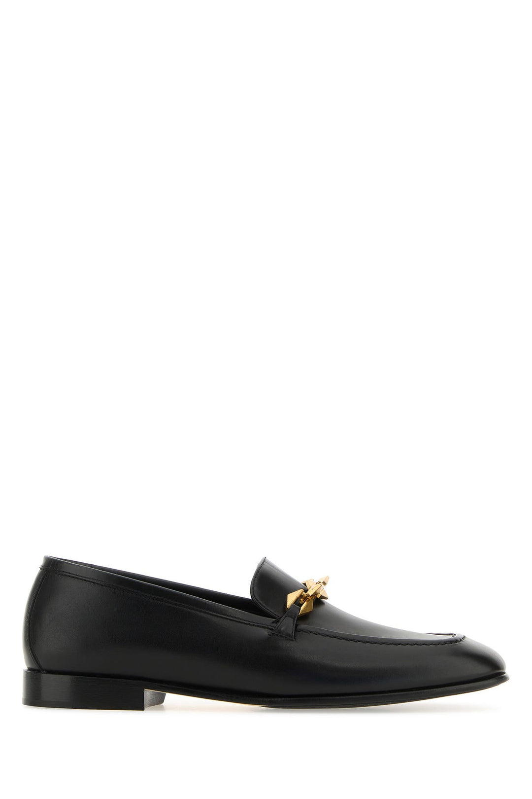 Black leather Tilda loafers