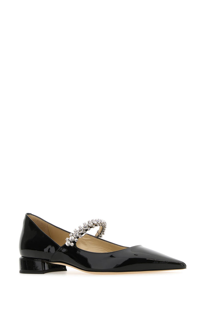 Black leather Bing ballerinas