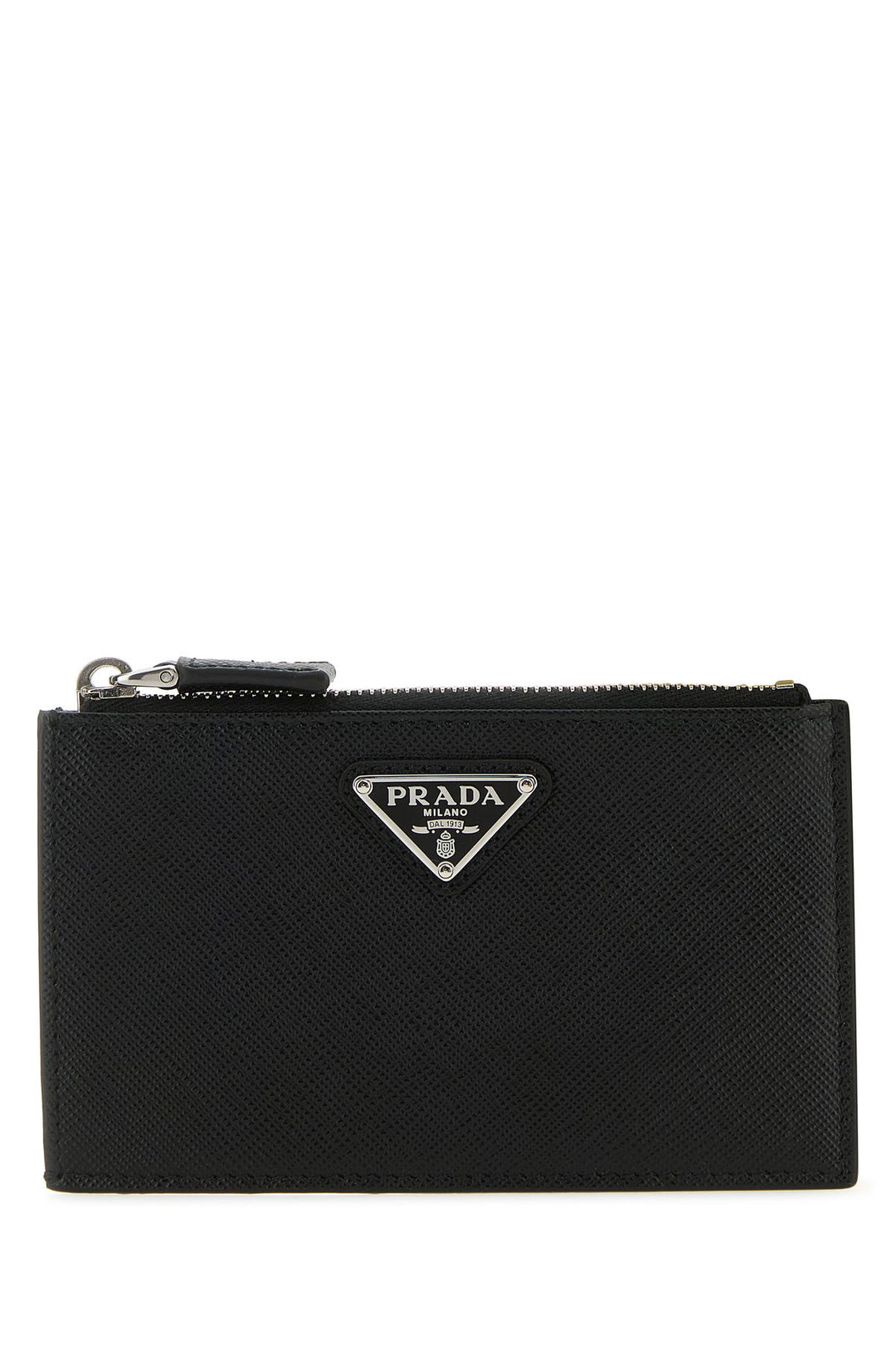 Black leather card holder