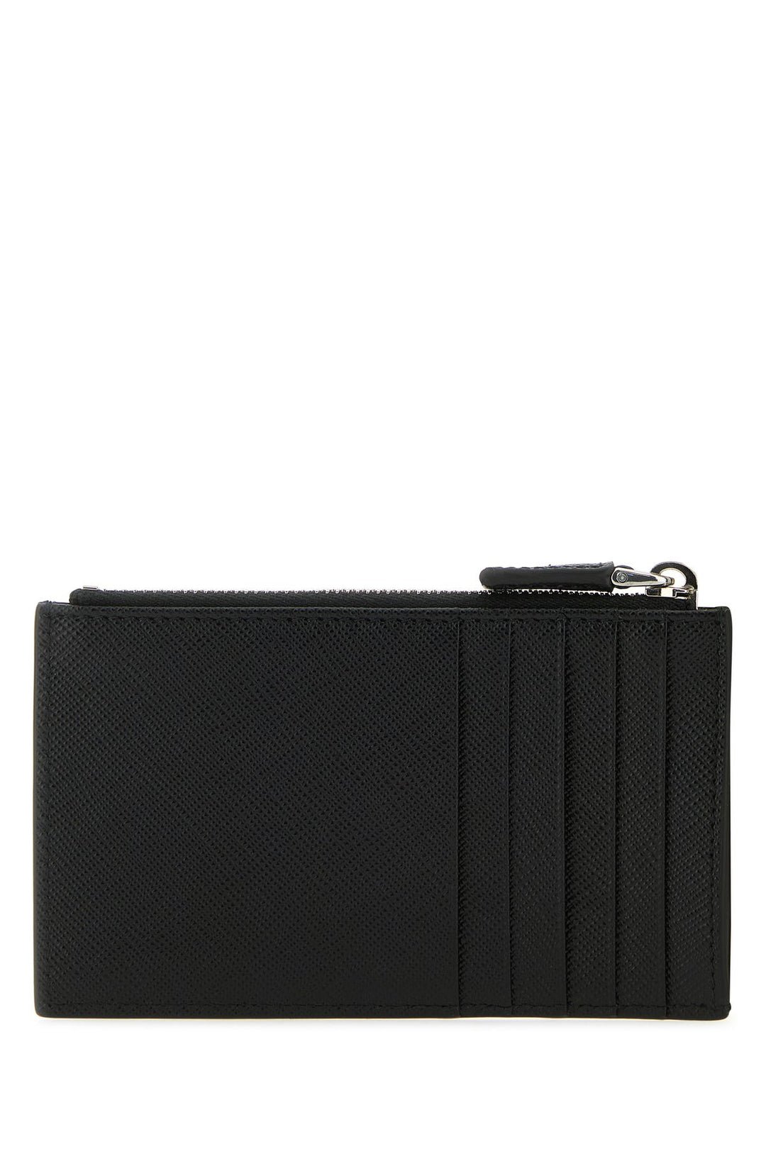 Black leather card holder