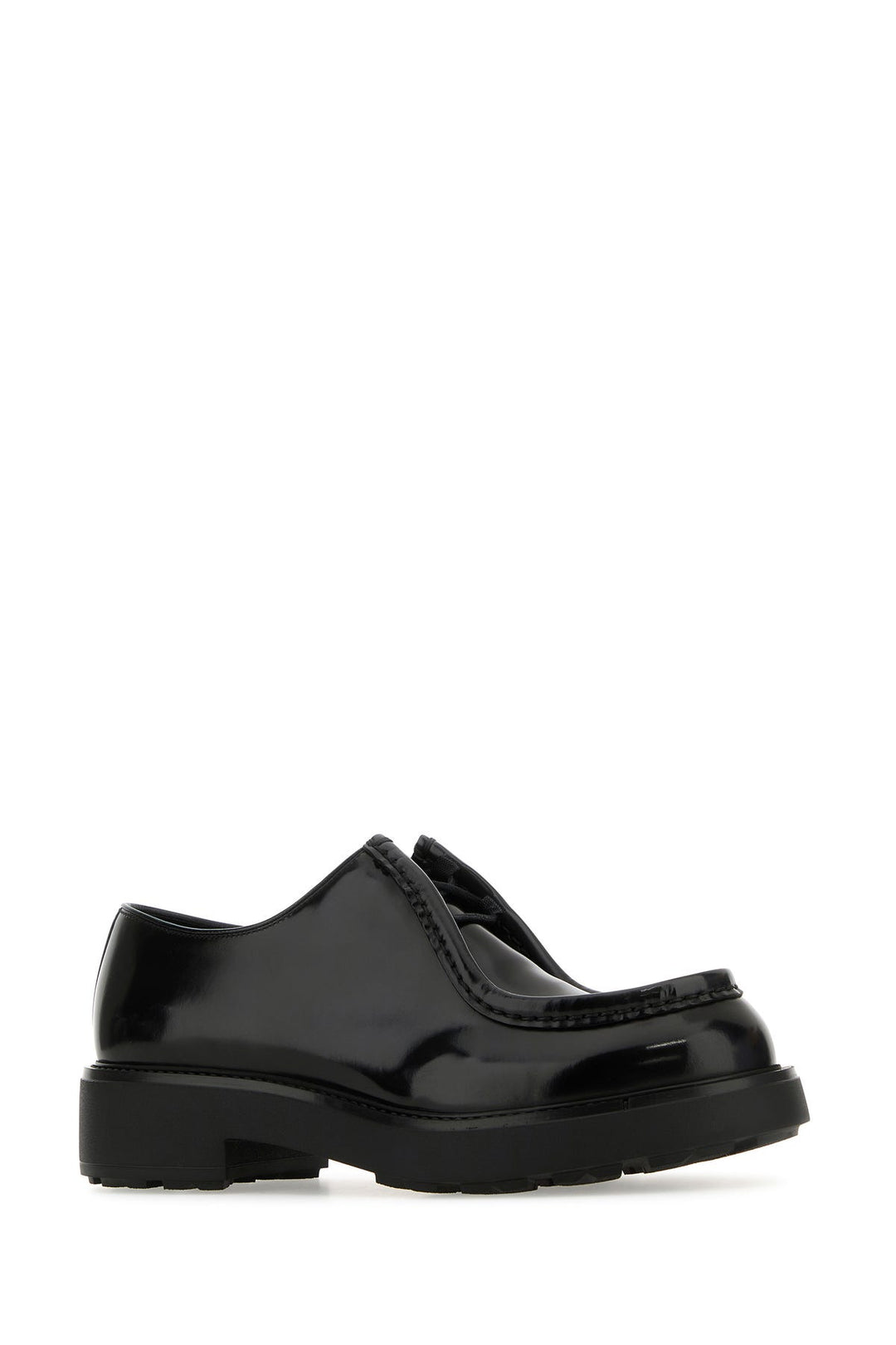 Black leather Diapason lace-up shoes