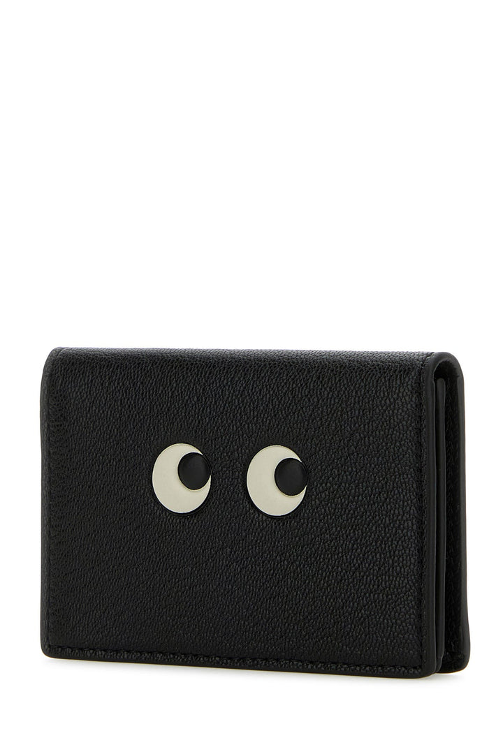 Black leather card holder