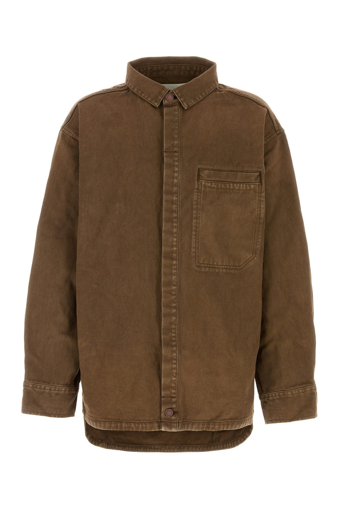 Brown denim shirt